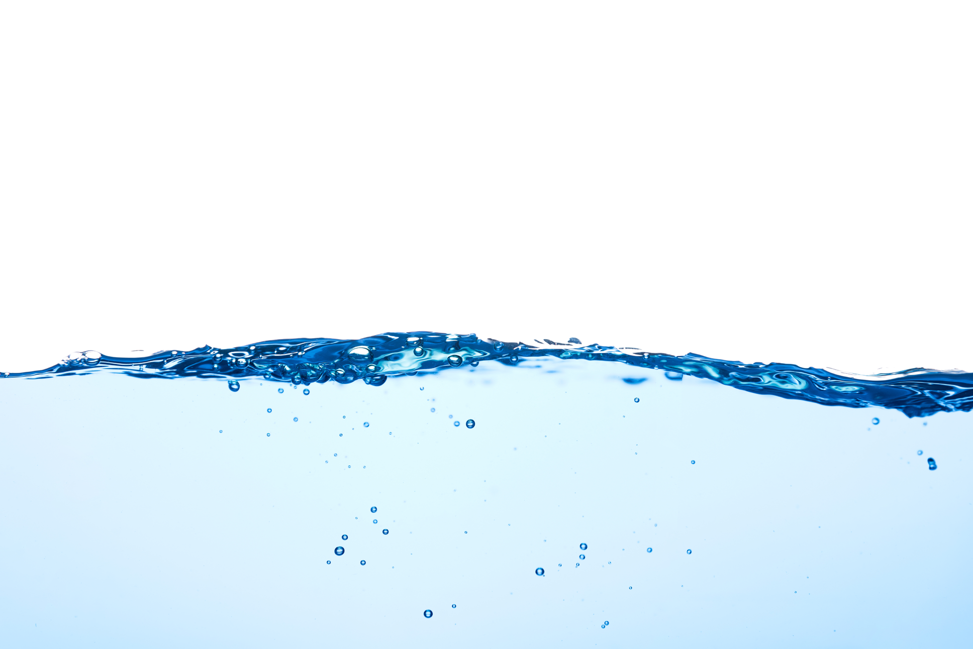Light Blue Water Wave with Air Bubbles and a Little Bit Splashed