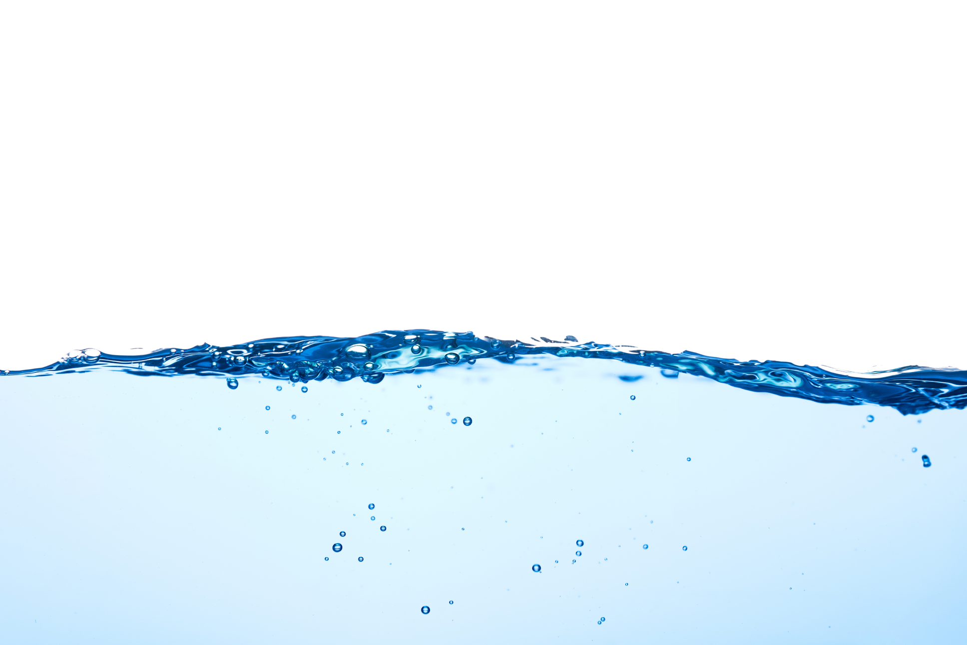 Light Blue Water Wave with Air Bubbles and a Little Bit Splashed